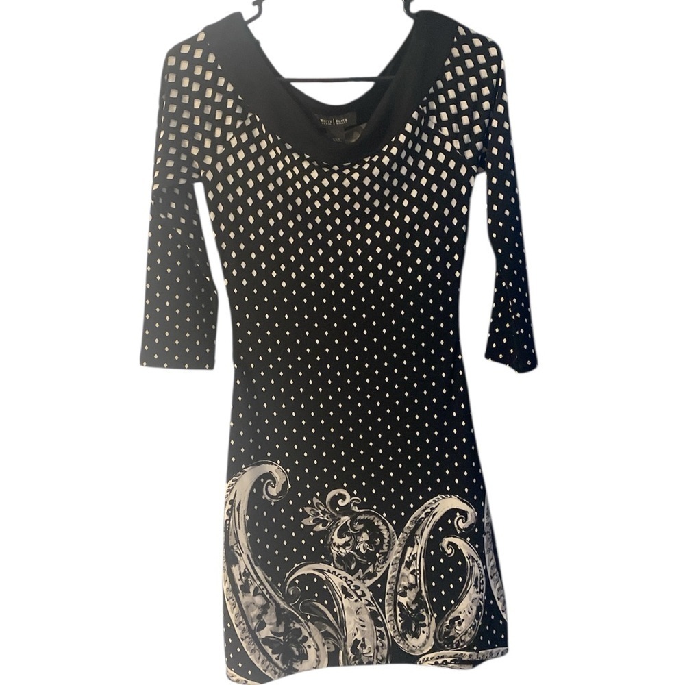 Black and White Patterned Dress